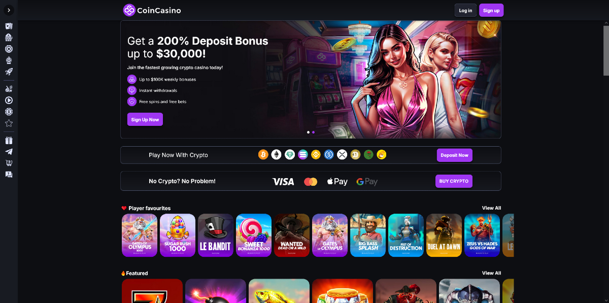 A legjobb legális online kaszinó oldalak CoinCasino