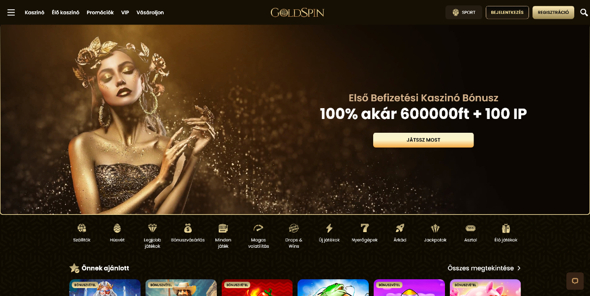 A legjobb legális online kaszinó oldalak Magyarországon Goldspin
