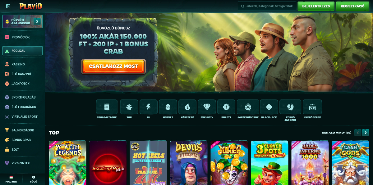 A legjobb legális online kaszinó oldalak Magyarországon Playio
