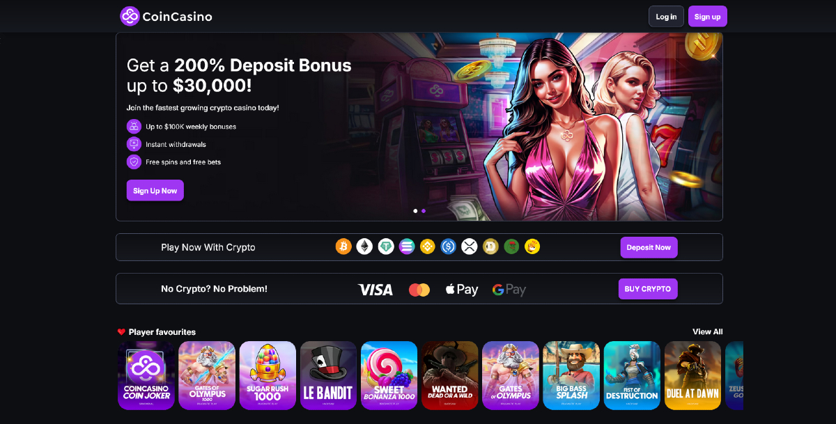 Kaszinó sorsjegy CoinCasino