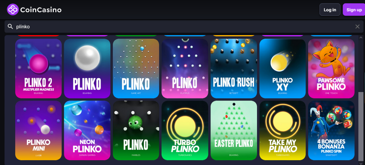 Plinko vélemények CoinCasino