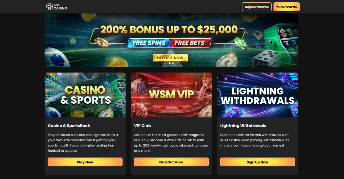 WSM Casino vélemények bónuszok