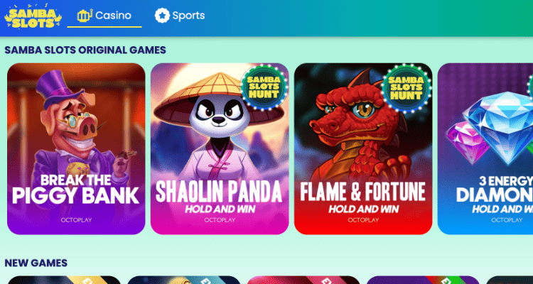 3. Samba Slots – gerai žinomas kazino su itin plačiu žaidimų automatų pasirinkimu