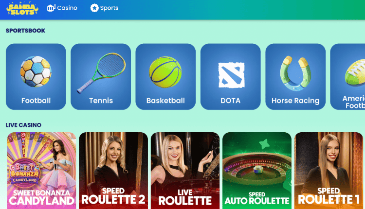 3. Samba Slots – kazino internetu su plačiu žaidimų pasirinkimu ir aukštos kokybės bonusais