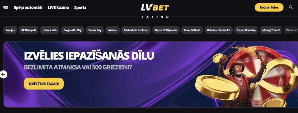 LVBet - Mūsdienīgs kazino ar ātrām izmaksām un lielu spēļu izvēli