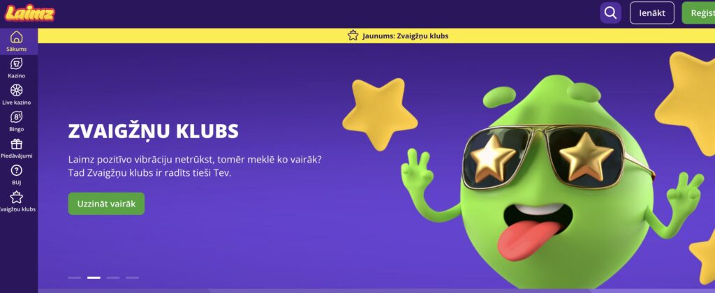 Laimz - pirmais Latvijas online kazino ar bingo un košām animācijām