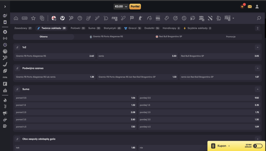 Bet Builder Instant Casino