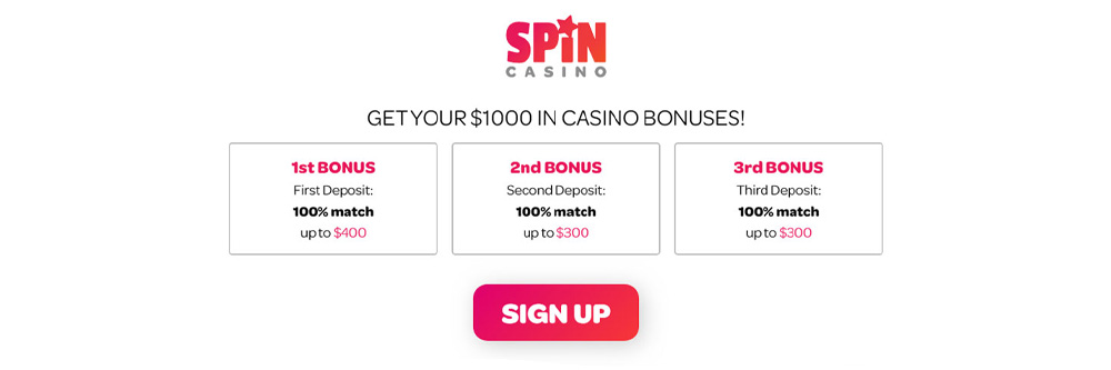 spin casino bonus dobrodošlice