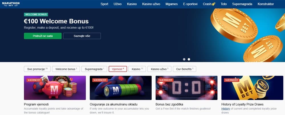 Marathonbet Bonus oklade postojećim korisnicima